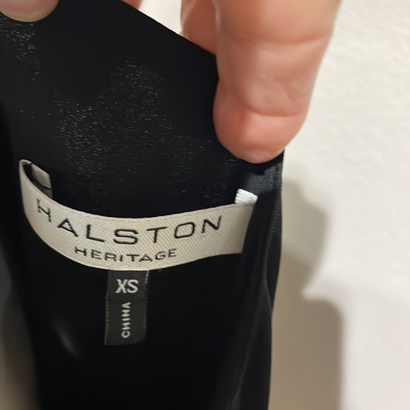 Halston Heritage Black Silk/Viscose Top size XS - Picture 7 of 9